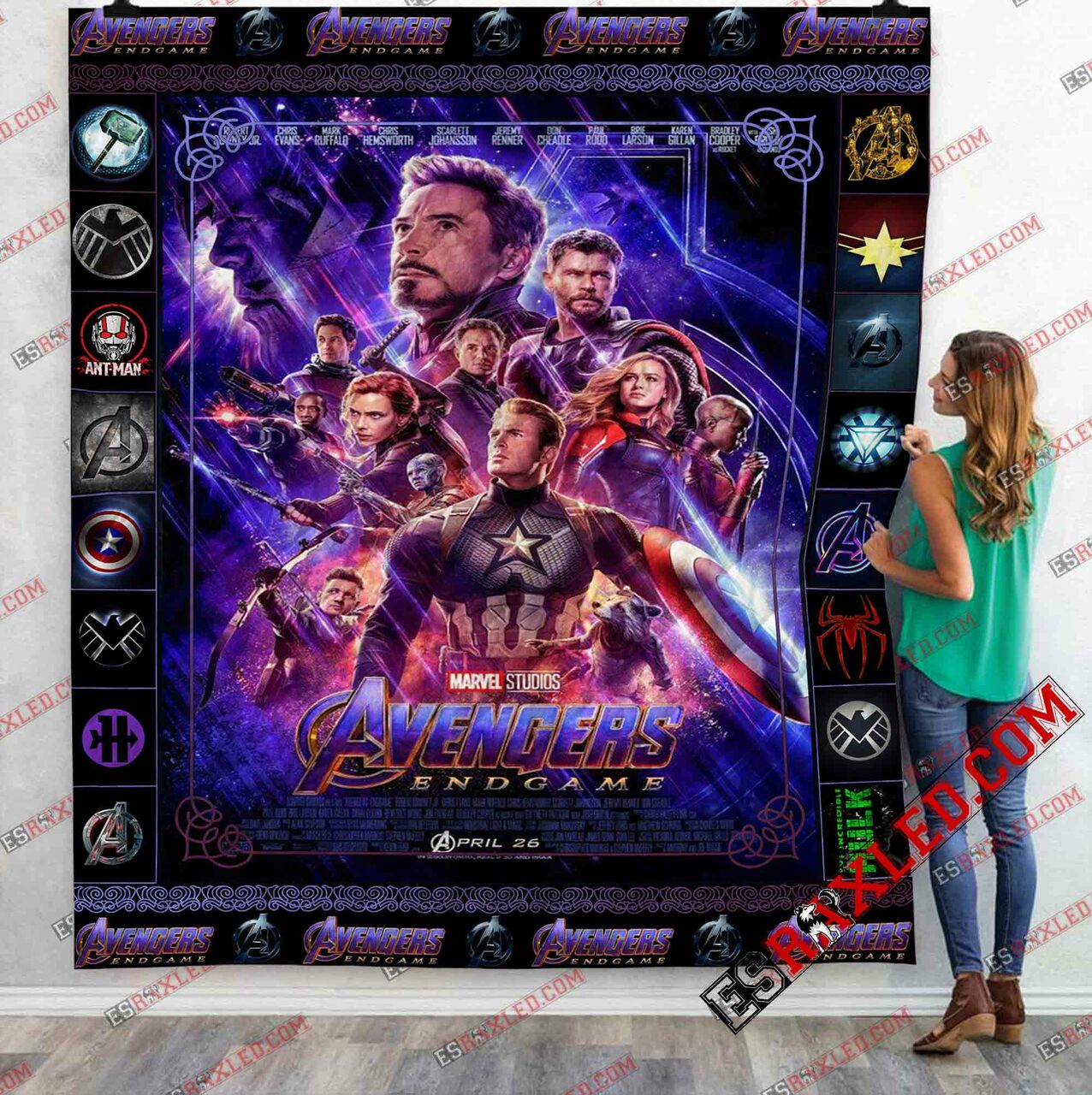 avenger team 11 marvel infinity war end game steppdecke quilted 2908