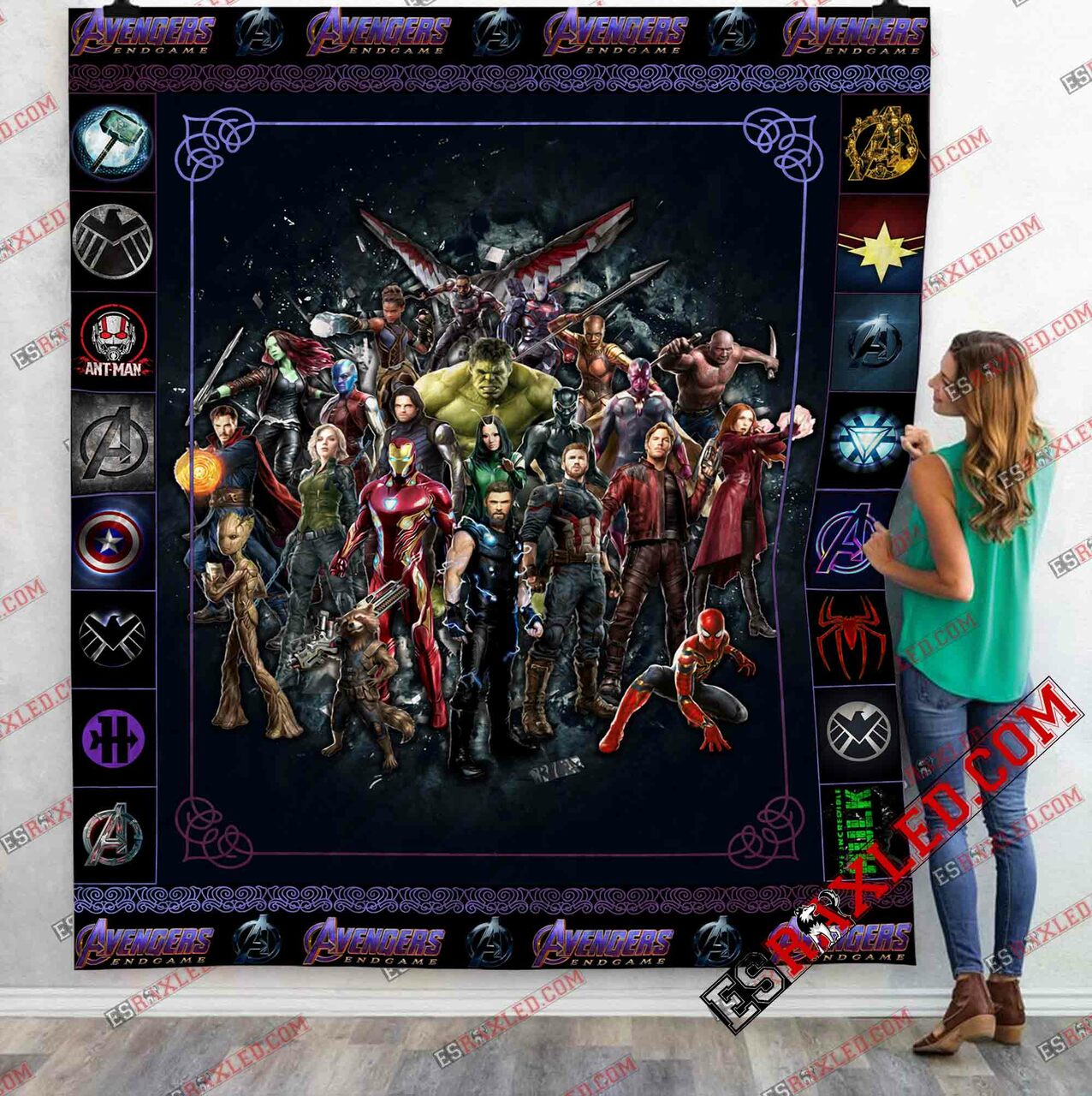 avenger team 1 marvel infinity war end game steppdecke quilted 3379