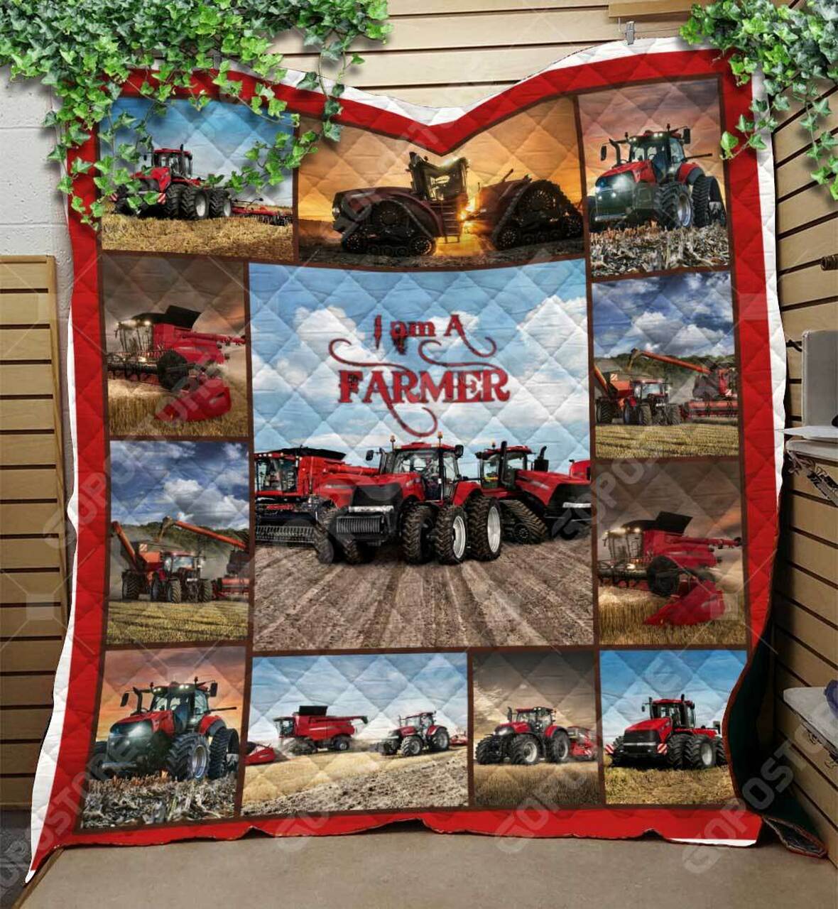 case ih tractor collection 1313 steppdecke quilted 3095