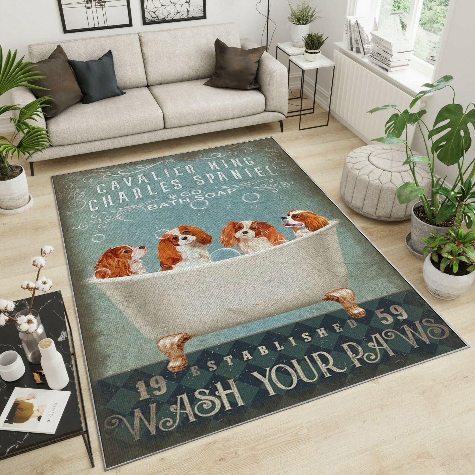 cavalier king charles spaniel teppich haus dekoration schlafzimmer wohnzimmer dekor 5090