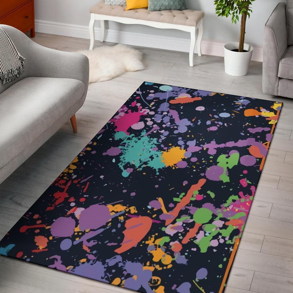 colorful paint drip abstract teppichcarpet 2073
