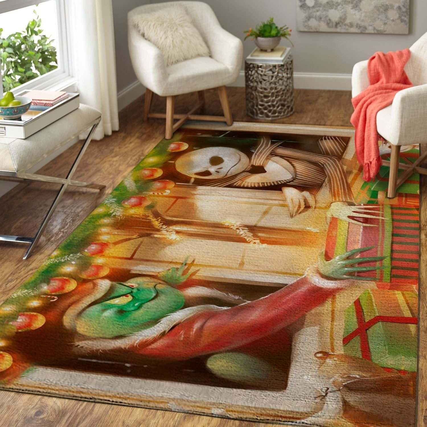 grinch jack skellington area teppich christmas movie home decor homebeautyus 5771