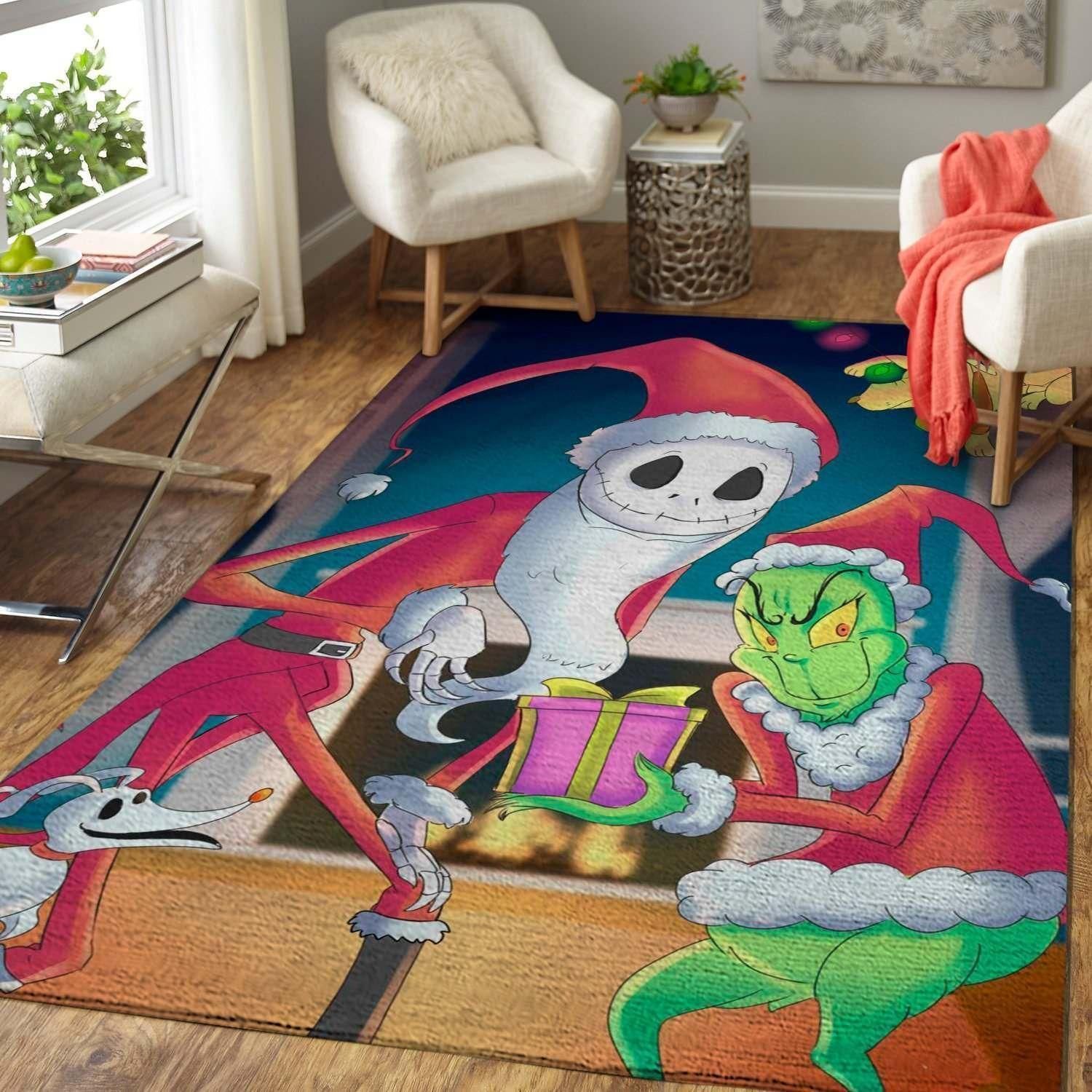 grinch jack skellington teppich christmas gift movie home decor homebeautyus 3 2931