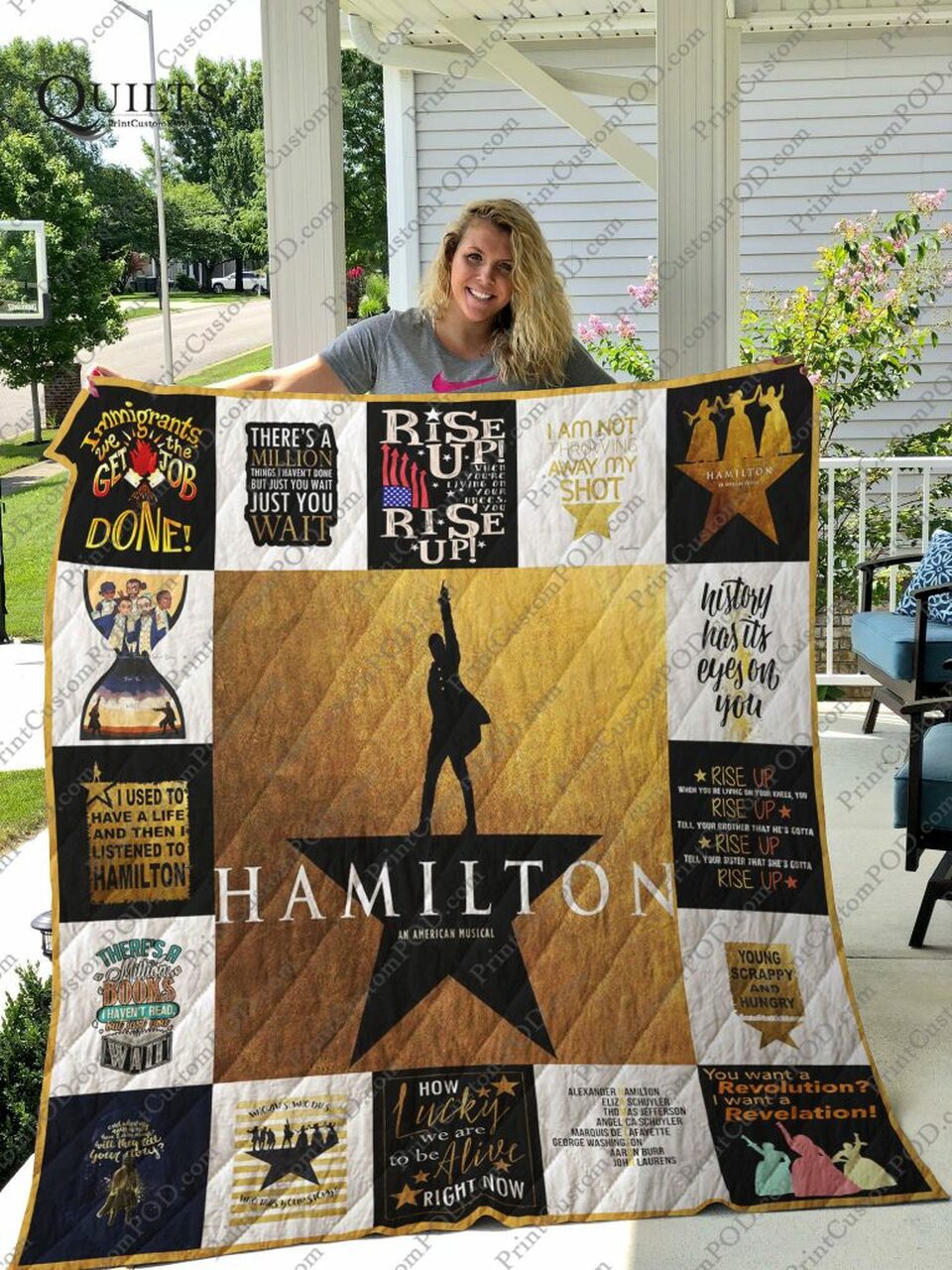 hamilton musical for fans ver 17 steppdecke quilted 4421