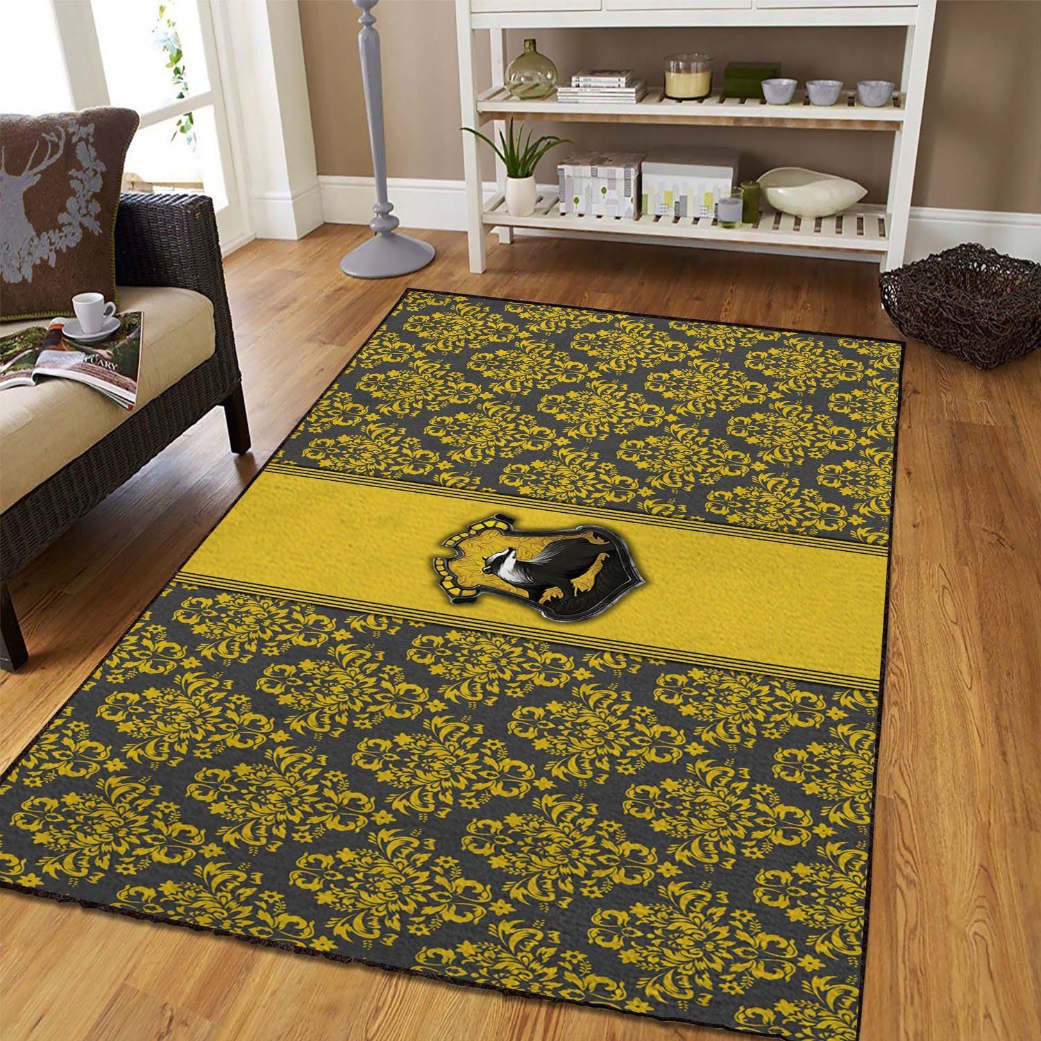 harry potter hufflepuff logo teppich haus dekoration schlafzimmer wohnzimmer dekor 2417