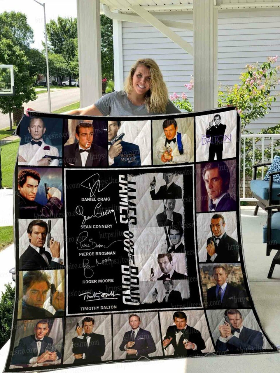james bond 007 list steppdecke quilted 3388