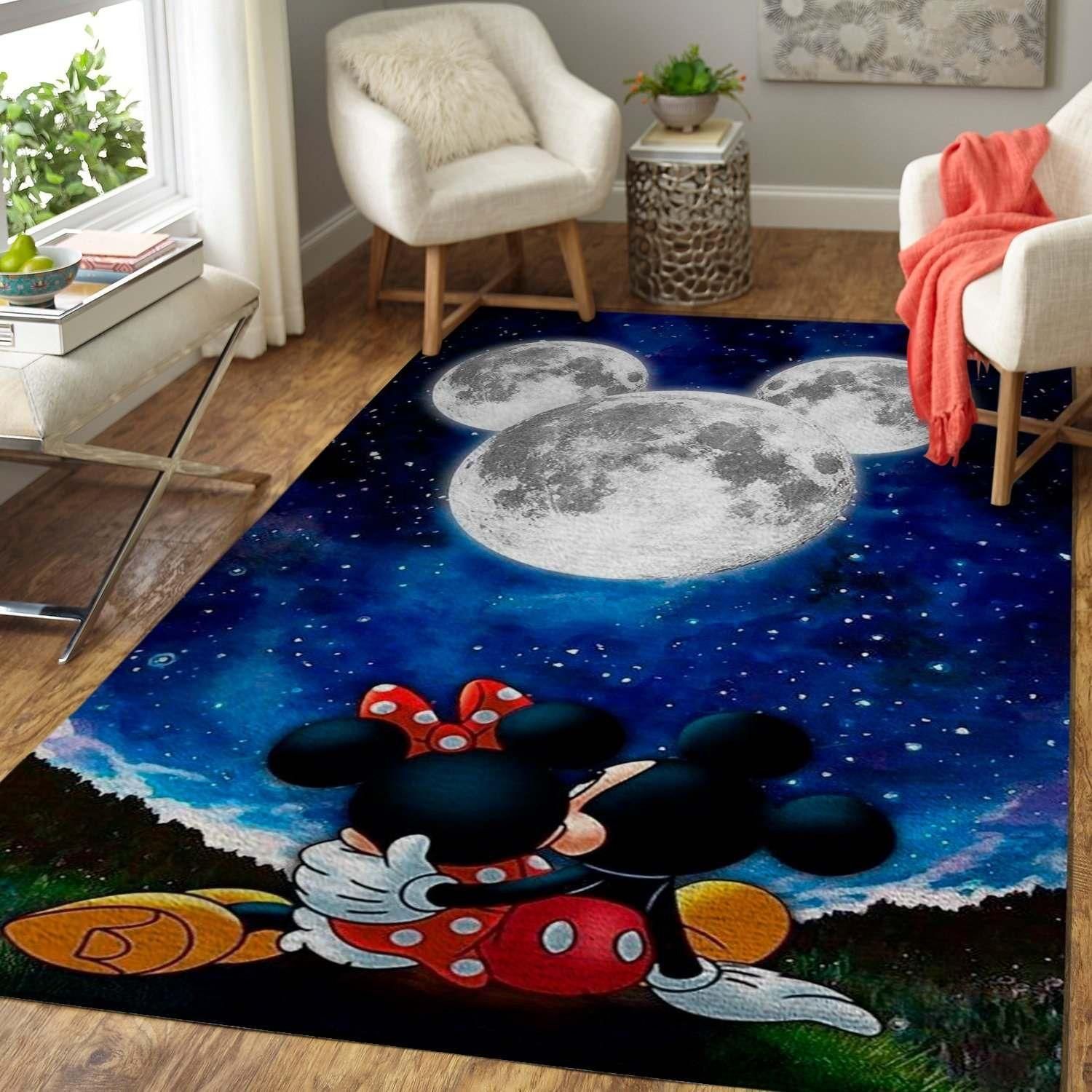 minnie mickey mouse teppich disney teppichs floor decor looking at the mickey moon 4687