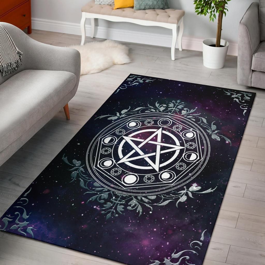 pentagram wicca teppichcarpet ktsr 4628