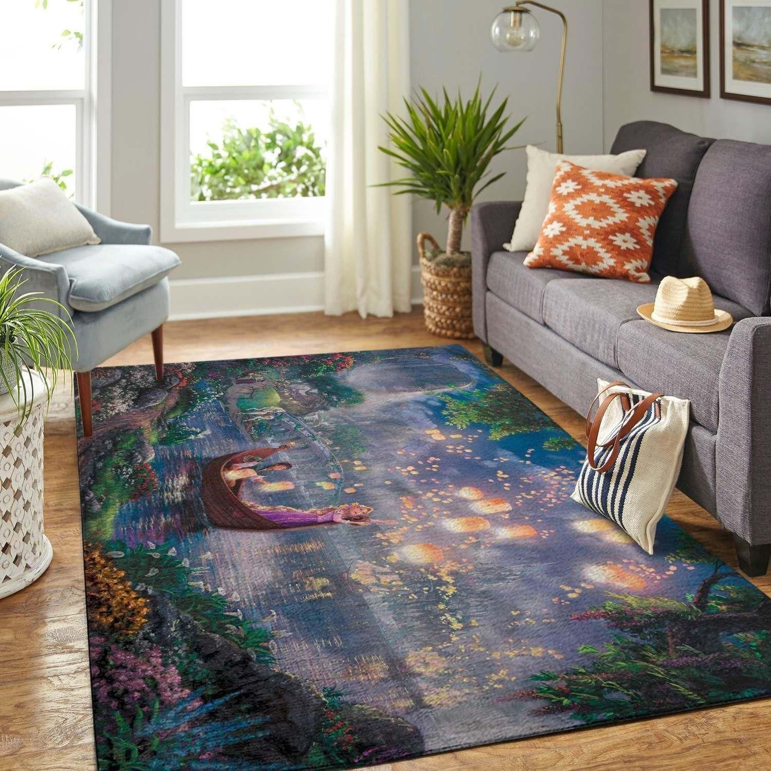 rapunzel and flynn rider by the river teppichdisney teppichfloor dcor 1139