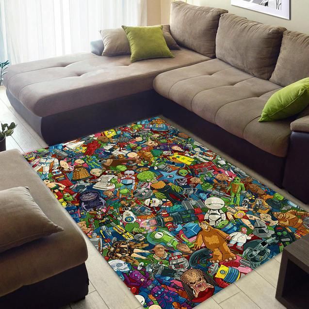 robots aliens toybox teppich haus dekoration schlafzimmer wohnzimmer dekor 1500