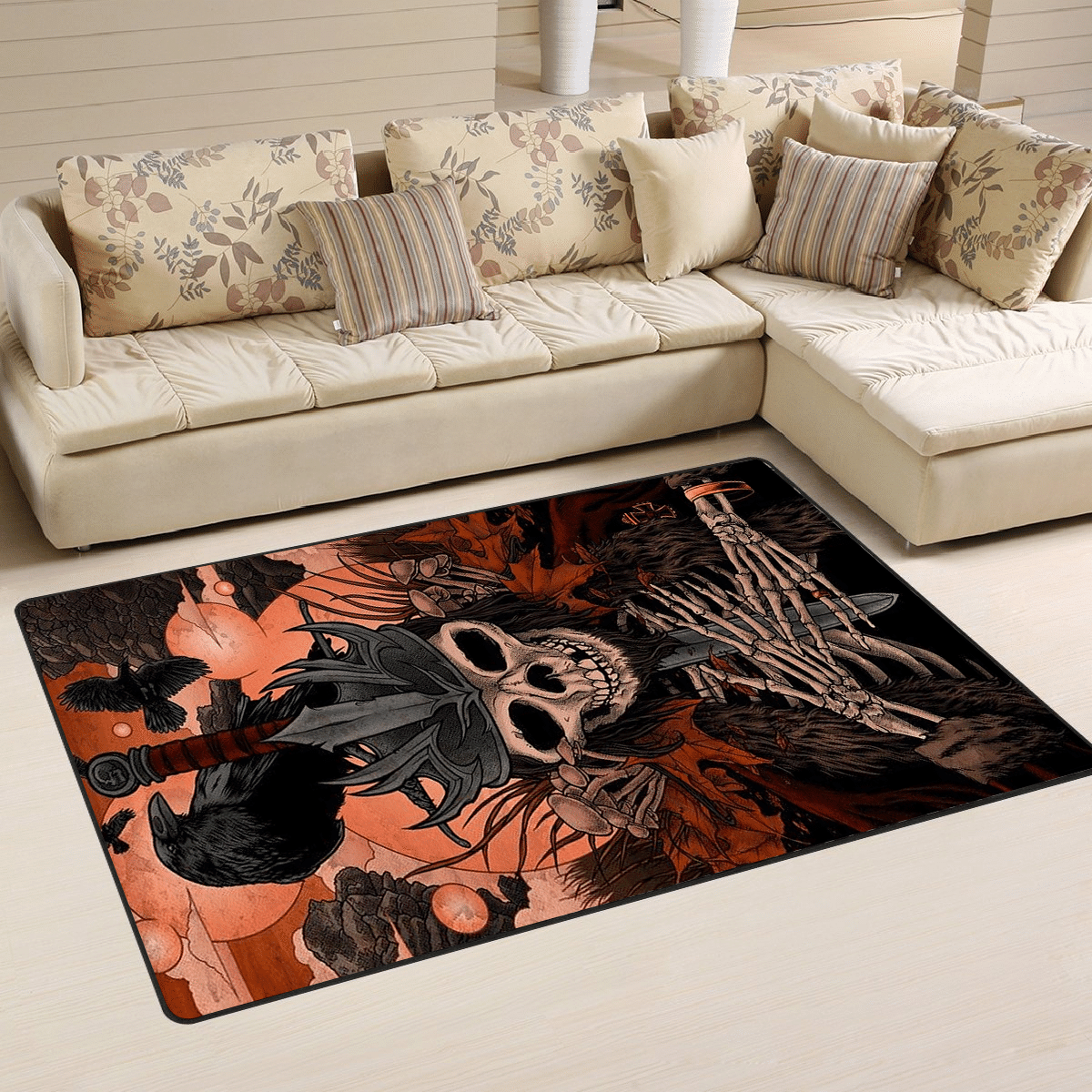 skull teppich 02577 home decor bedroom living room decor 2073