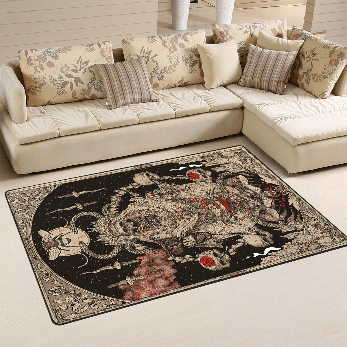 skull teppich 02708 home decor bedroom living room decor 3039