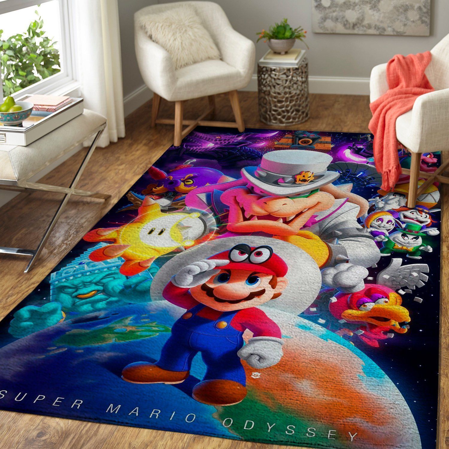 Super Mario Odyssey Teppiche  Gaming Living Room Carpet Floor Home Decor  191013