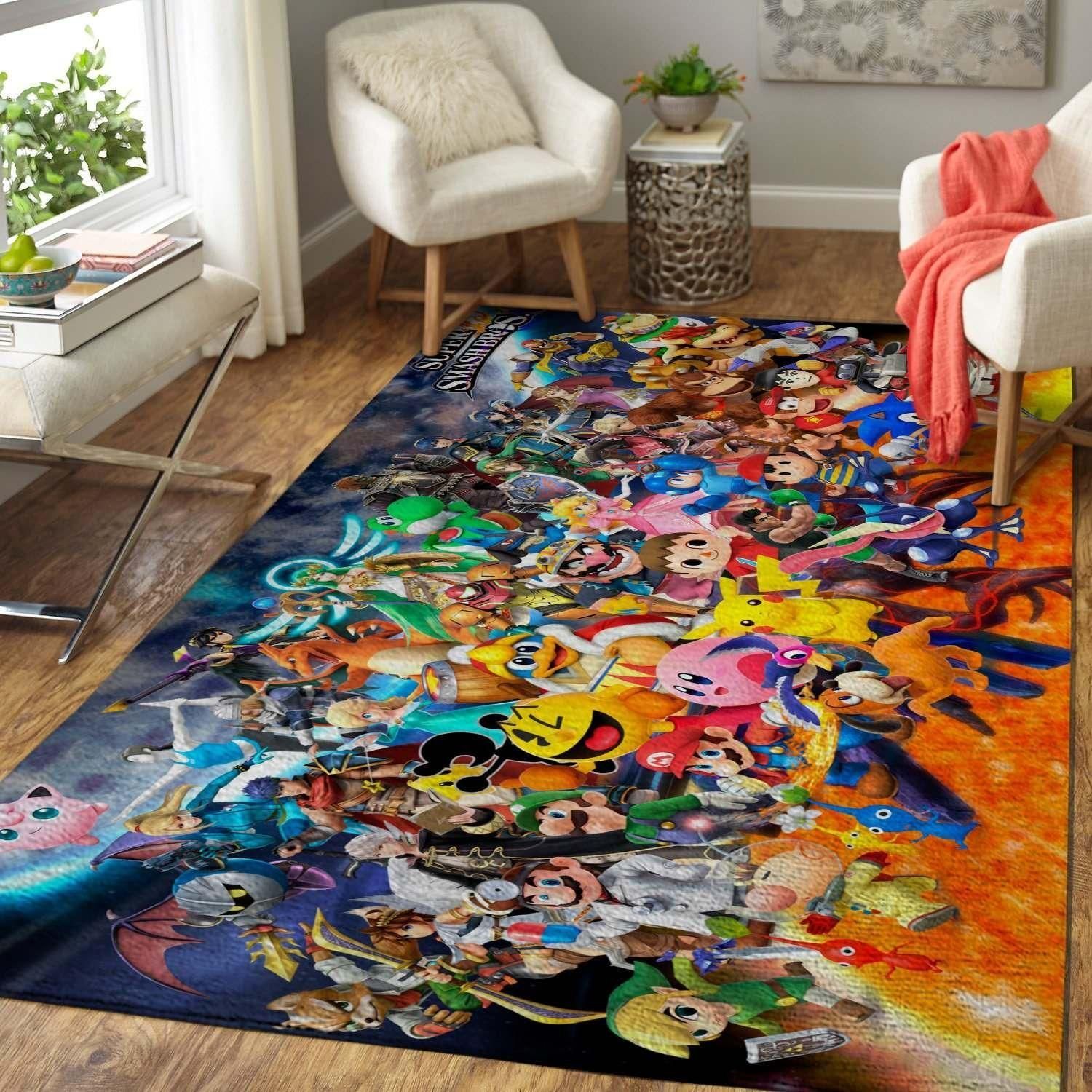 super smash bros characters teppich gaming home decor homebeautyus 2088