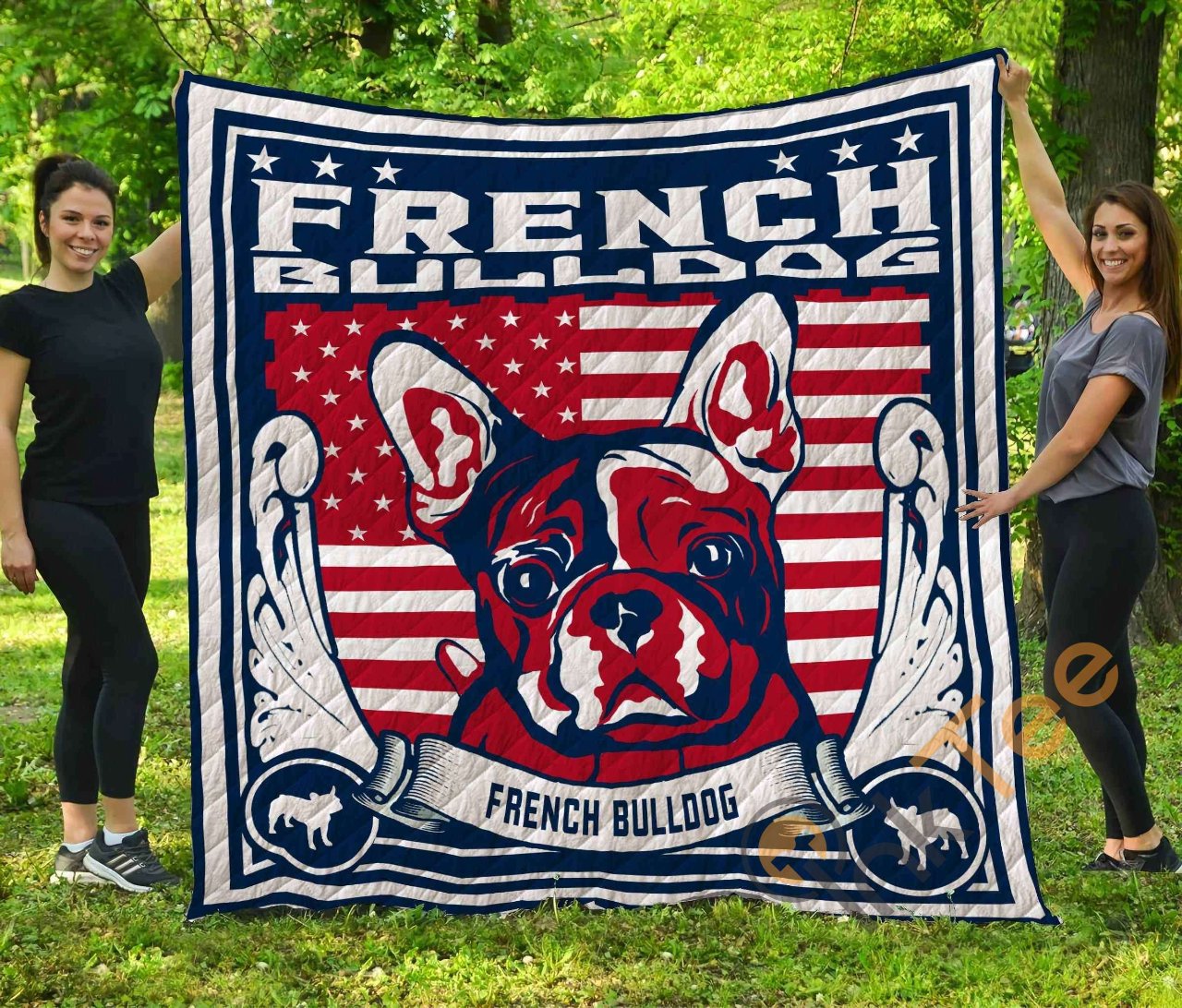 French Bulldog Steppdecke Quilted