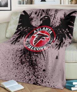american football team atlanta falcons watercolor paint rise up bird flanelldecke sofadecke fleecedeckeapz6m