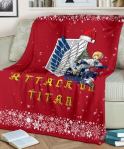 attack on titan anime merry christmas aot armin cosplay snowman red flanelldecke sofadecke fleecedeckeq75cc