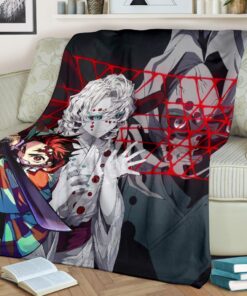 demon slayer anime rui spider demon web vs tanjiro flanelldecke sofadecke fleecedeckelkltv