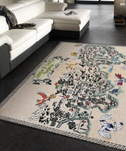 kanto and johto regions map pokemon teppich wohnzimmer kchenteppich teppichboden carpet mat92h94