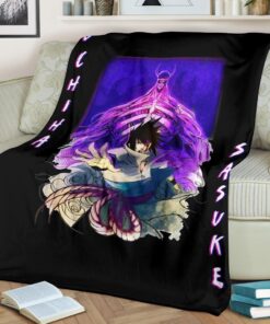naruto anime uchiha sasuke shraingan power purple susano flanelldecke sofadecke fleecedeckeslhjg