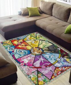 pokemon stained glass area teppich wohnzimmer kchenteppich teppichboden carpet matwgir4