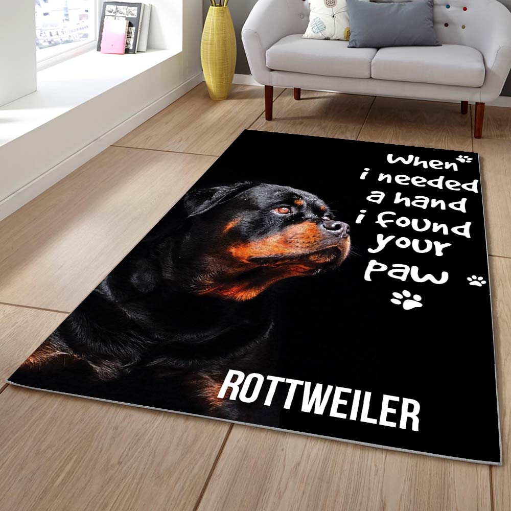teppich rottweiler zitat als ich eine helfende hand brauchte, fand ich deine pfote 3126