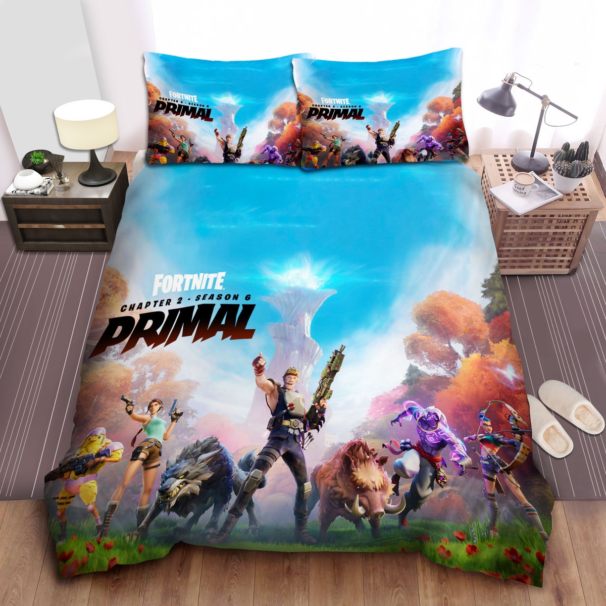 fortnite chapter 2 season 6 primal poster bed sheets spread bettwäsches 5781