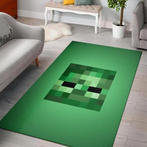 minecraft zombie portrait teppichw2usj